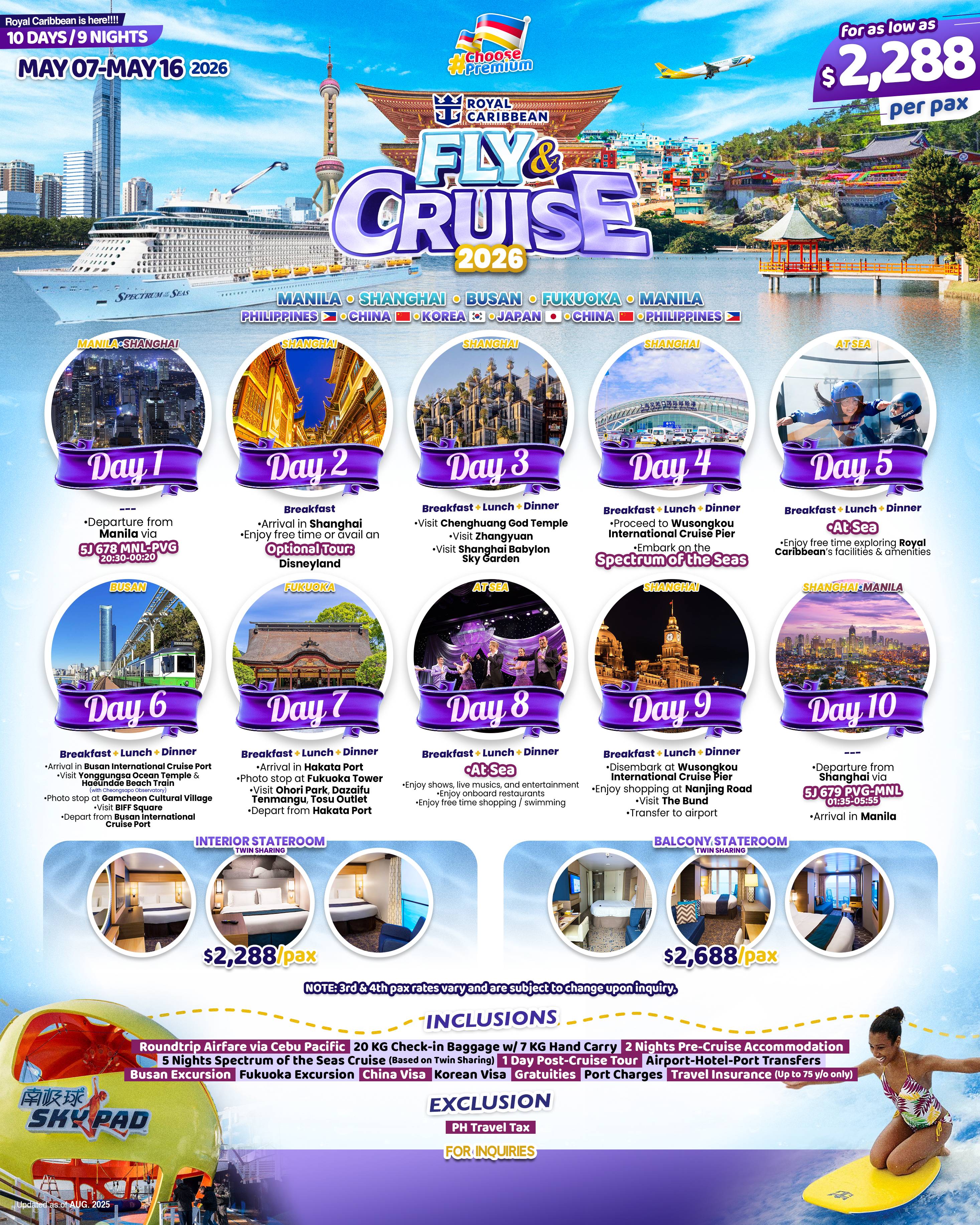 FLY & CRUISE (Royal Caribbean) 2026