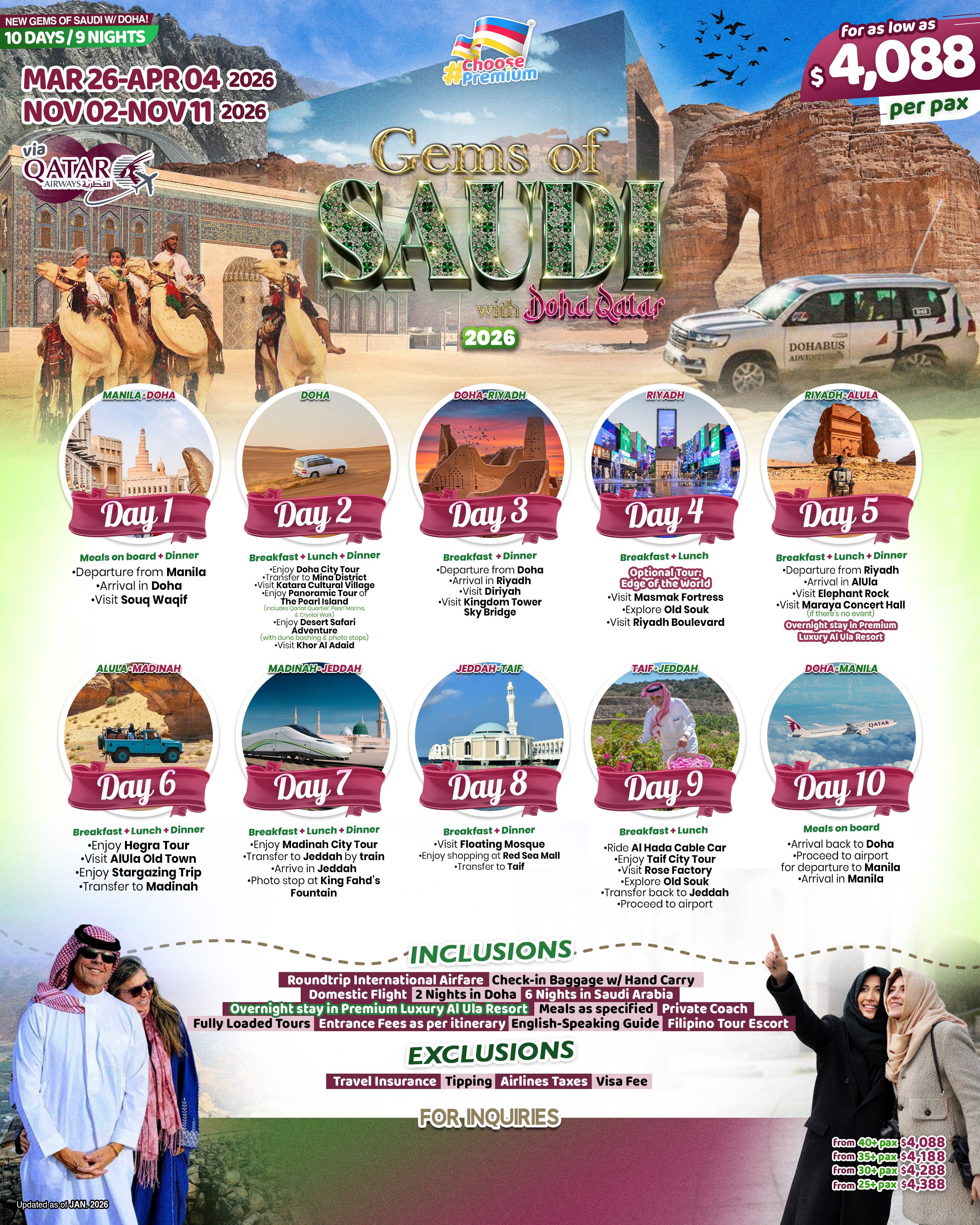 SAUDI (Gems of Saudi with Doha) 2026