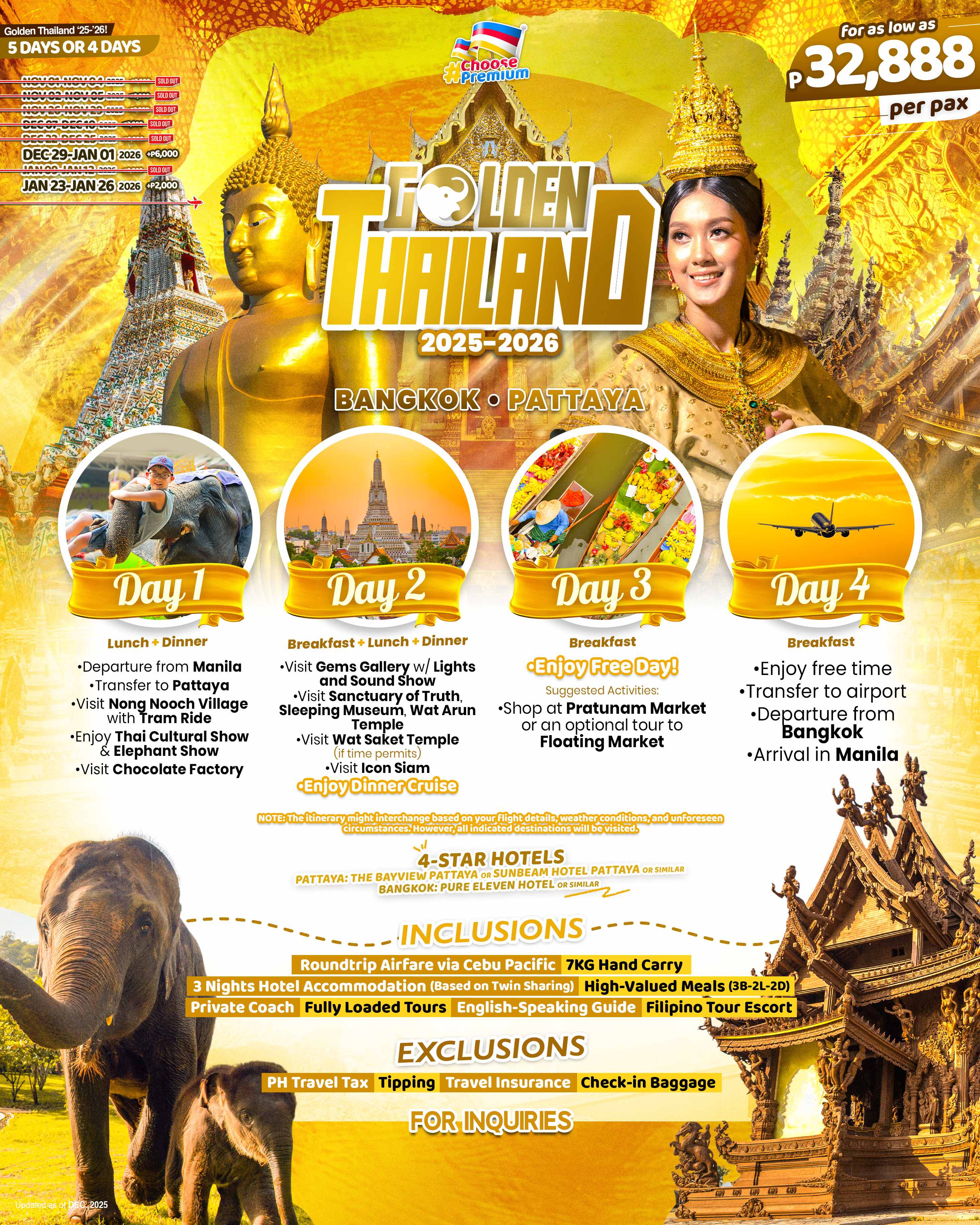 THAILAND (Golden Thailand) 2025-2026